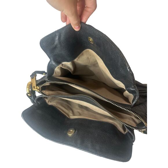 Marc Jacobs Stam Silvana Black Quilted Gold Hardware Leather Shoulder Bag - Picture 8 of 12